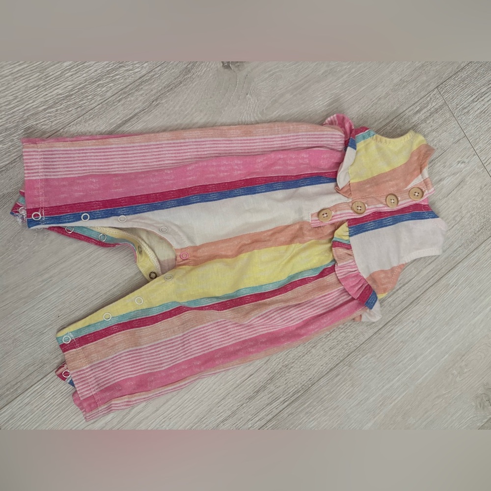 Jessica Simpson Colorful Striped Baby Romper